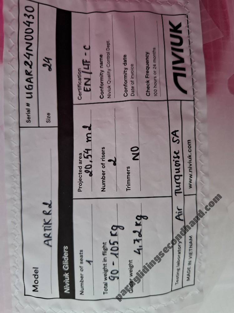 Niviuk Artik R2, ML, 2026, (90-105kg), 2h