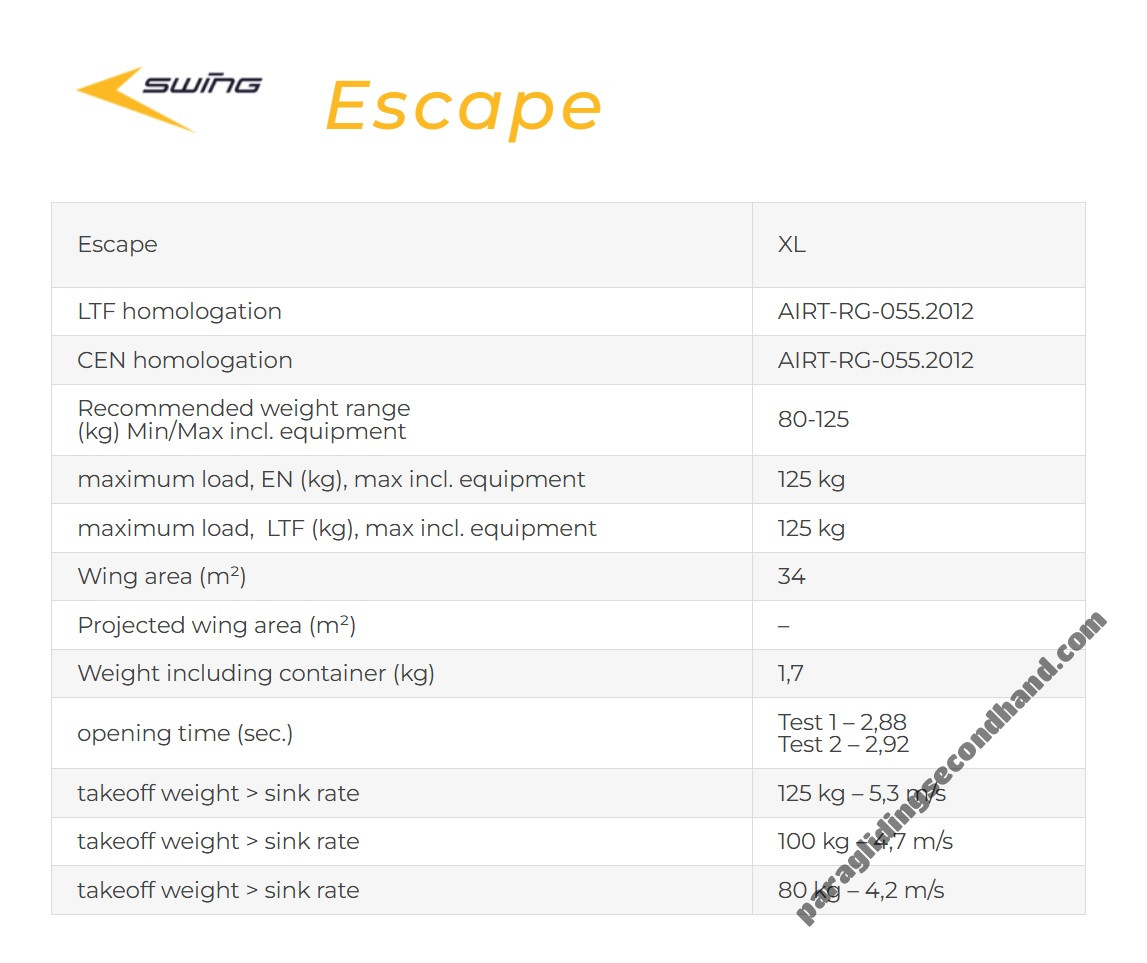 Swing ESCAPE XL - Изображение 2