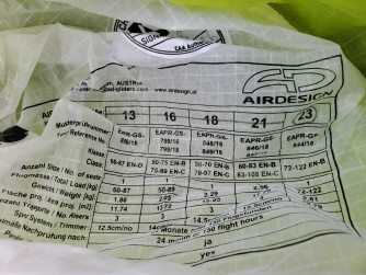 Air Design Susi 3, 23, 2021, (72-122kg), 40h
