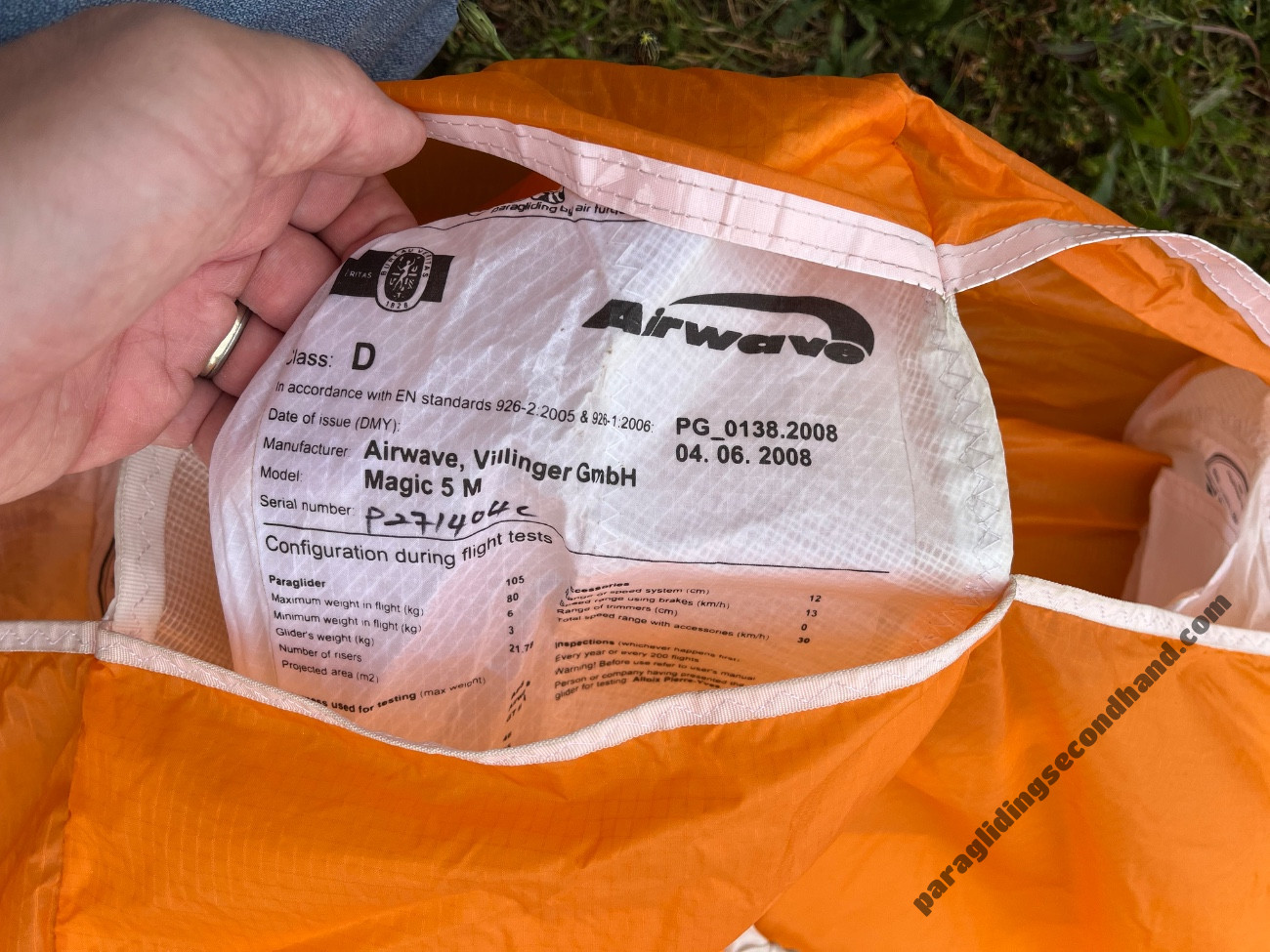 Airwave Magic 5, M, 2008, (90-105kg), 999h - Image 5
