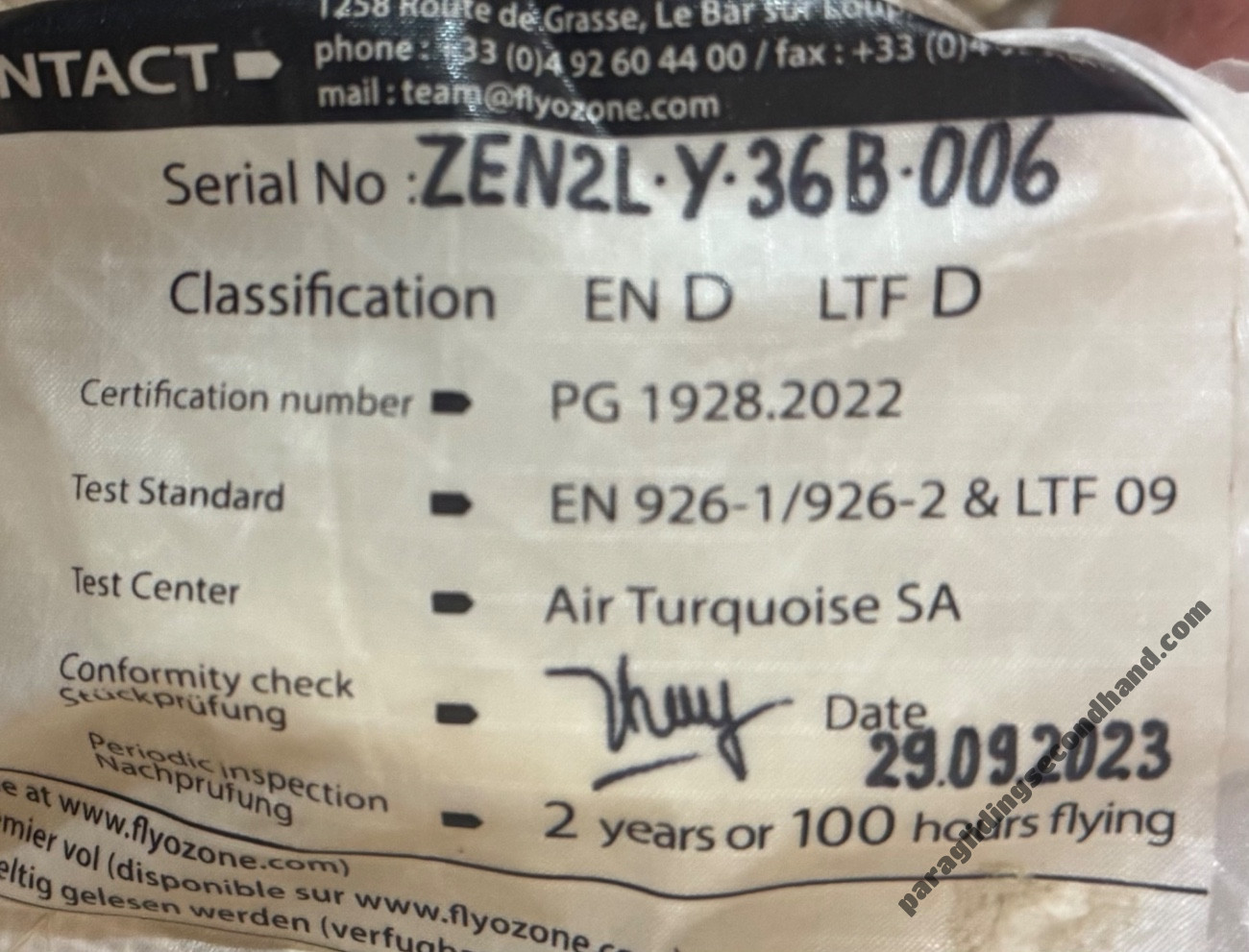 Ozone Zeno 2, Large, 2023, (105-125kg), 153h - Image 2