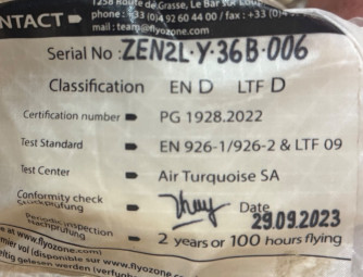 Ozone Zeno 2, Large, 2023, (105-125kg), 153h