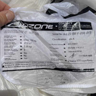 Ozone Ultralite4, 23, 2023, (65-105kg), 25h