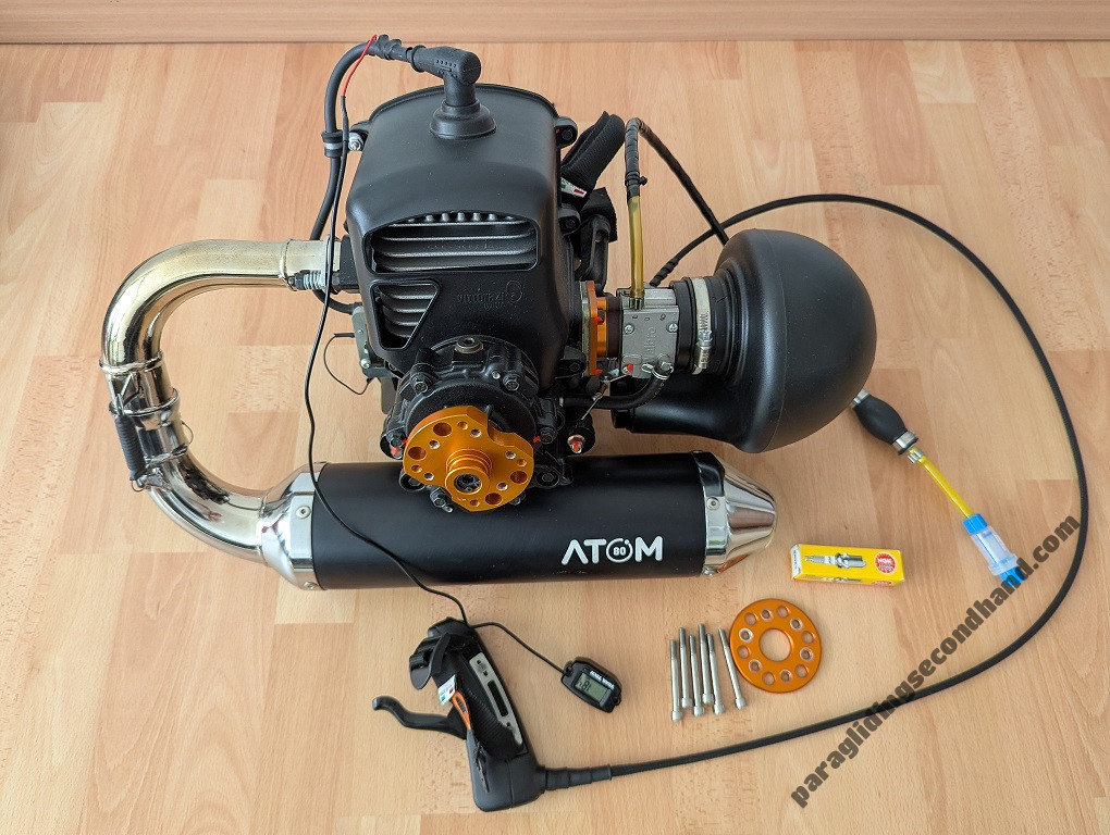 Vittorazi Atom 80 Paramotor, like new, only 18,4 h runtime