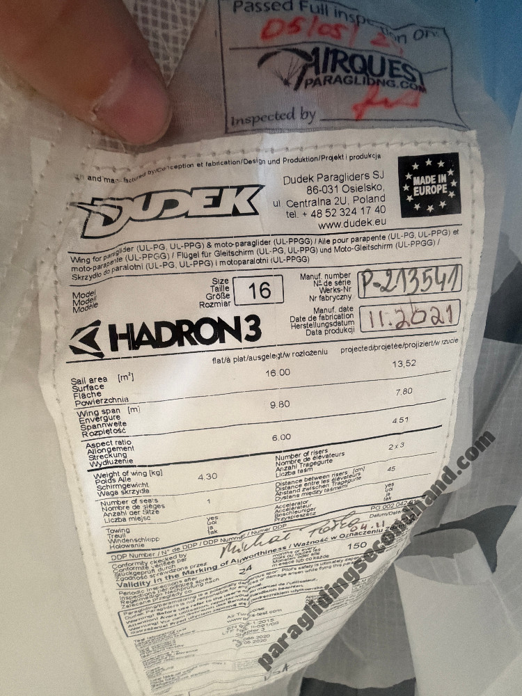 Dudek Hadron 3, 16, 2021, (80-115kg), 90h - Image 3