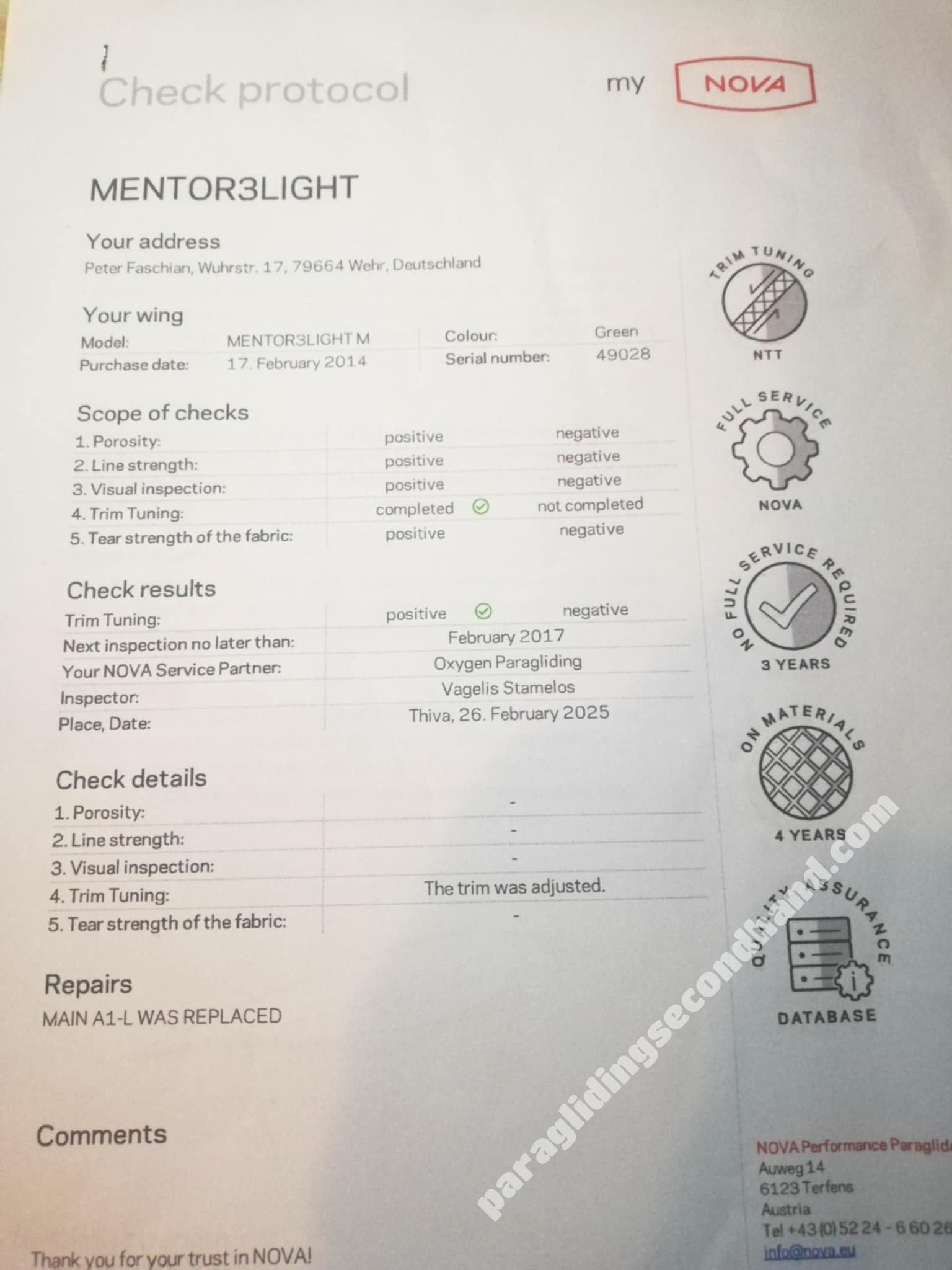 Nova Mentor 3 light, M, 2014, (90-110kg), 130h - Image 3