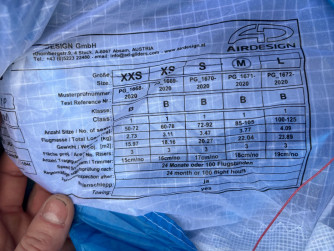 Air Design Soar, M, 2020, (85-105kg), 50h