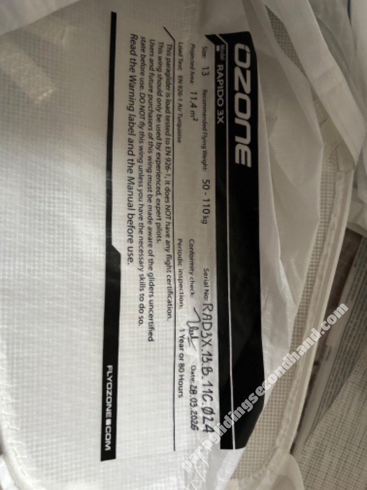 Ozone Rapido 3X, 13, 2026, (60-120kg), 2h - Image 5