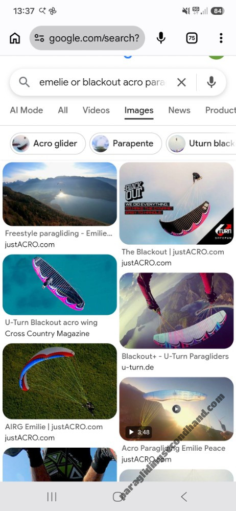 Wing for starting acro