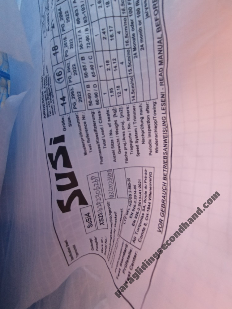 Air Design Susy4, 16, 2023, (40-100kg), 1h - Εικόνα 3