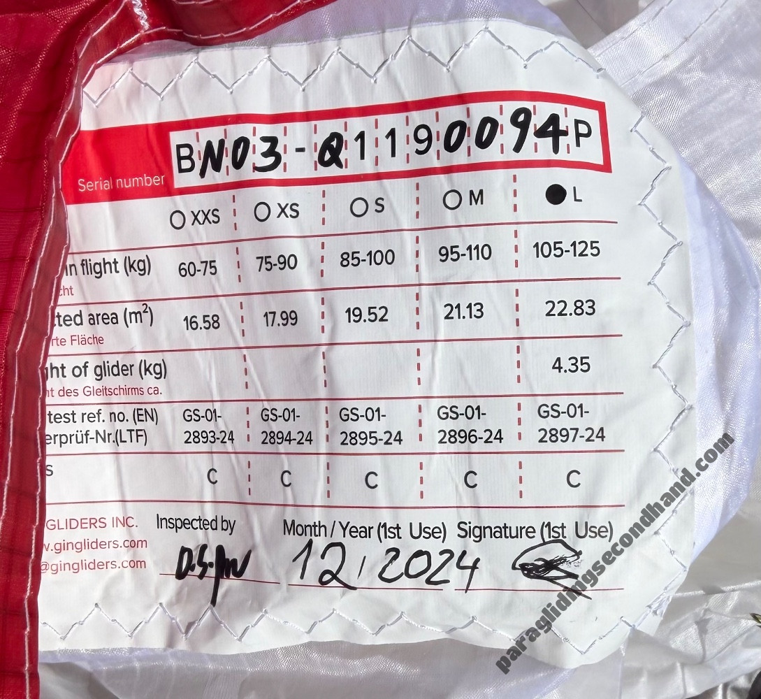 GIN Gliders Camino 2, L, 2024, (105-125kg), 55h - 图片 6