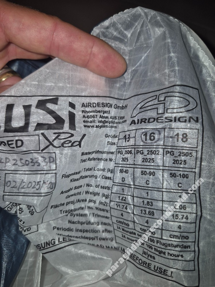 Air Design Susi Xped, 16, 2025, (50-90kg), 10h - Obraz 3