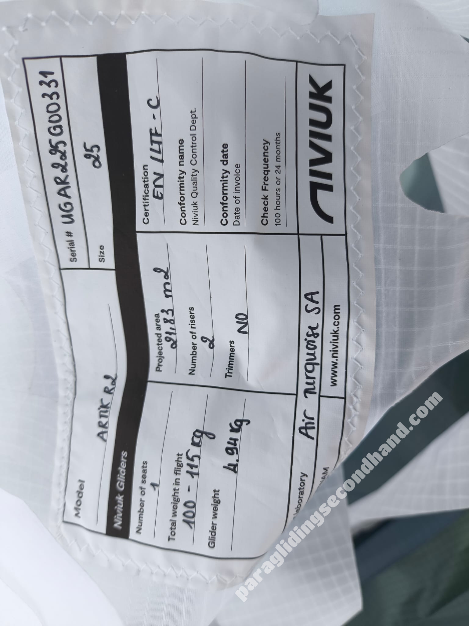 Niviuk ARTIK R 2, 25, 2025, (100-115kg), 110h - Bild 2