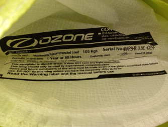 Ozone Rapido 9, 9m2, 2016, (0-105kg), 100h