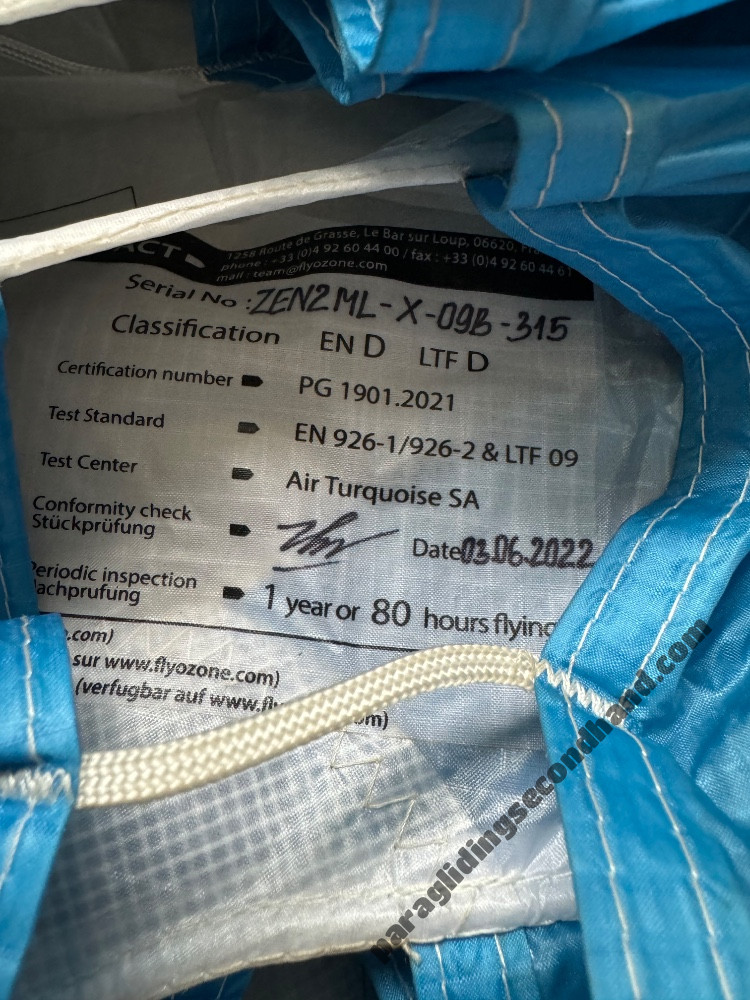 Ozone Zeno 2, ML, 2022, (95-110kg), 77h - 이미지 3