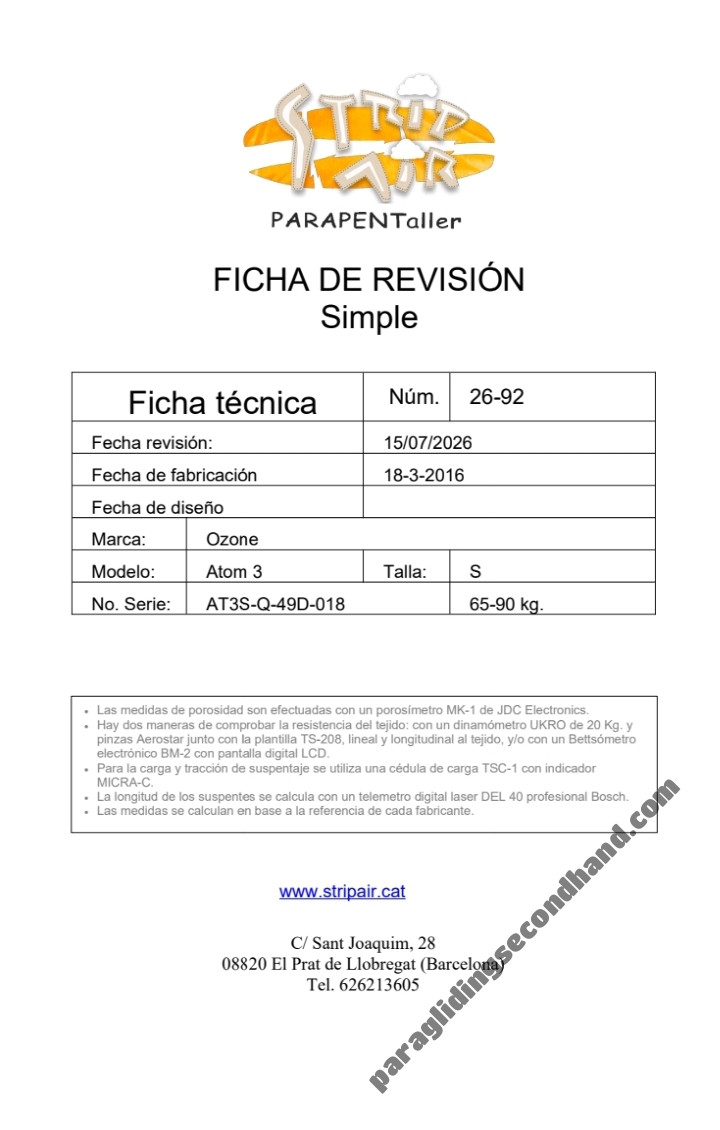 Ozone Atom 3, S, 2016, (65-90kg), 50h - Imagem 4