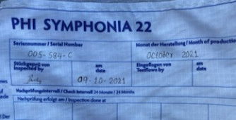 Phi Symphonia 1, 22 m, 2021, (75-95kg), 110h
