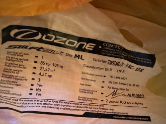 Ozone Swift 6, ML, 2022, (85-105kg), 80h