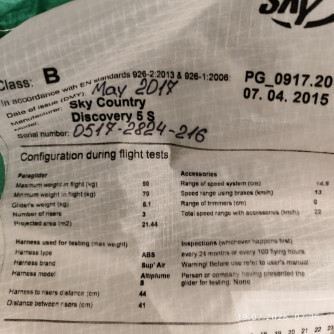 Sky Country Discovery 5, S, 2017, (70-90kg), 150h
