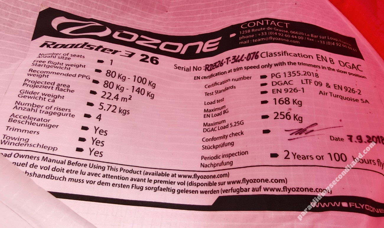 Ozone Roadster 3, 26, 2018, (80-140kg), 45h - Image 3