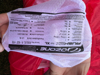 Ozone RUSH  6 (Six ), XL, 2025, (110-130kg), 5h