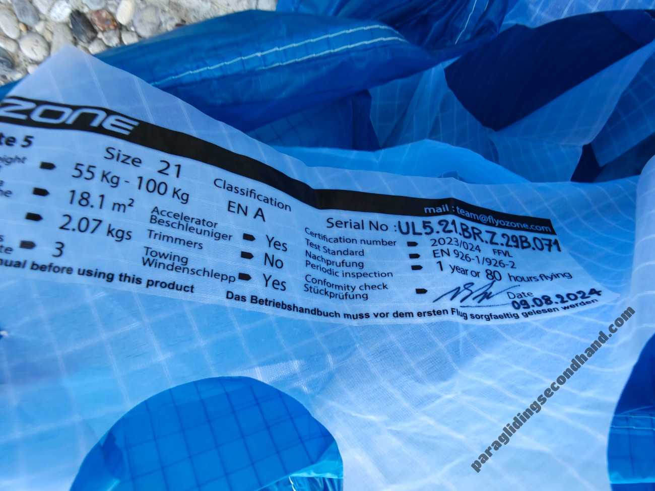 Ozone Ultralite 5, 21, 2024, (55-100kg), 2h - Immagine 3