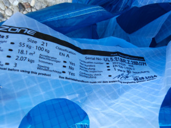 Ozone Ultralite 5, 21, 2024, (55-100kg), 2h