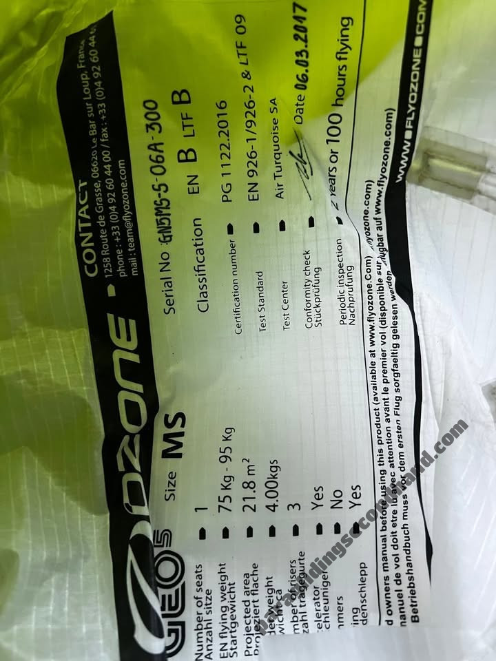 Ozone Geo 5, MS, 1950, (75-95kg), 70h
