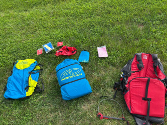 Never Flown - Full Ultralight Beginner's Kit with Air Design Eazy2 Super Light Wing, Gin Verso 3 Harness, and Gin Yeti UL Emergency Parachute