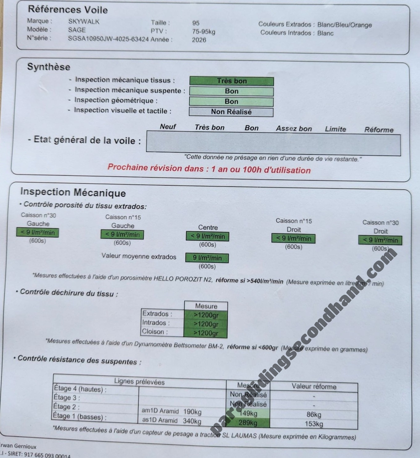 Skywalk Sage, 95+, 2026, (75-95kg), 130h - Image 3