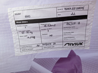 Niviuk Hiko, 22, 2024, (65-85kg), 17h