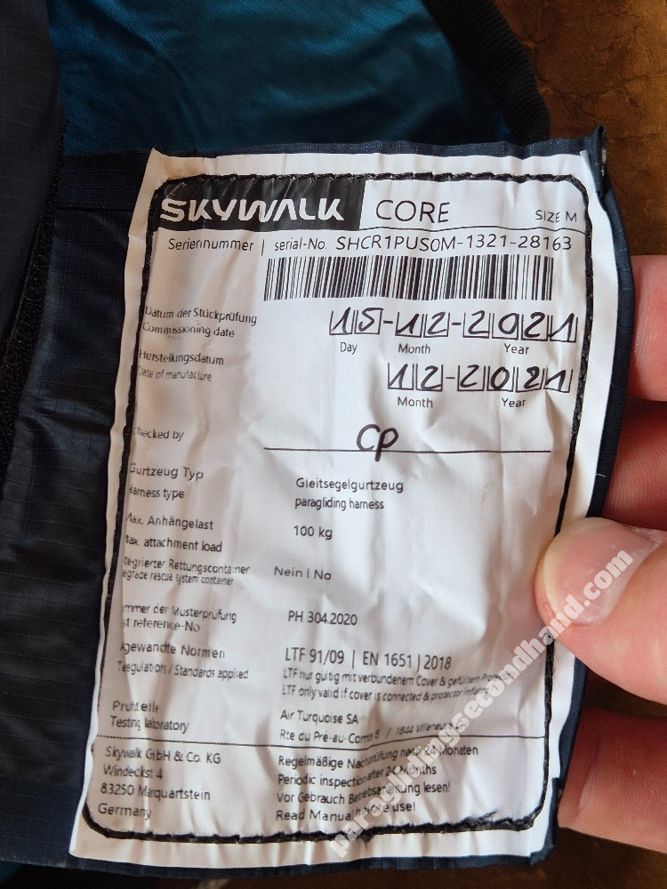 Skywalk Spirit Set inkl. Core & Rescue, 105+, 2023, (65-120kg), 6h - Image 6