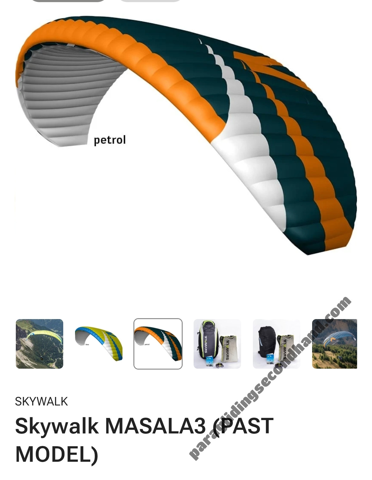 Skywalk MASALA 3, XXS, 2017, (55-85kg), 75h