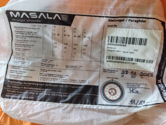 Skywalk MASALA 3, XXS, 2017, (55-85kg), 75h