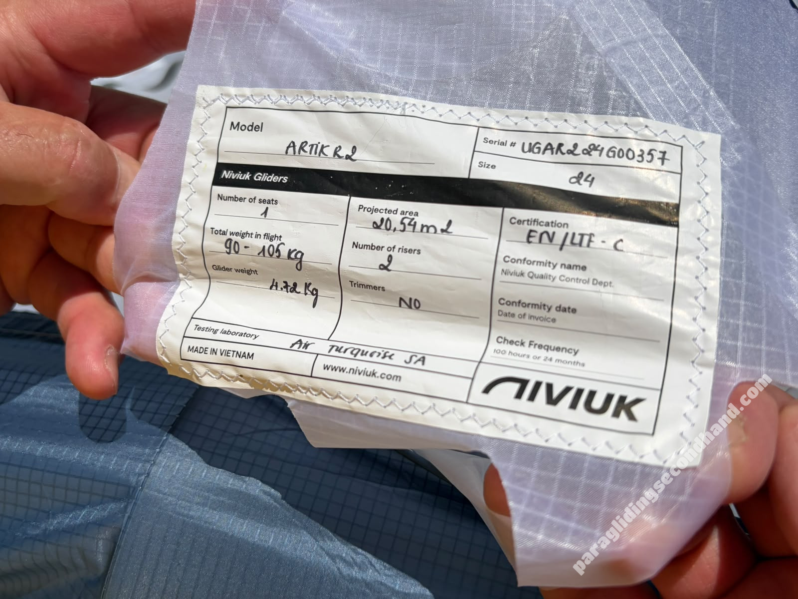 Niviuk Artik R2, 24, 2025, (90-105kg), 80h - Image 6