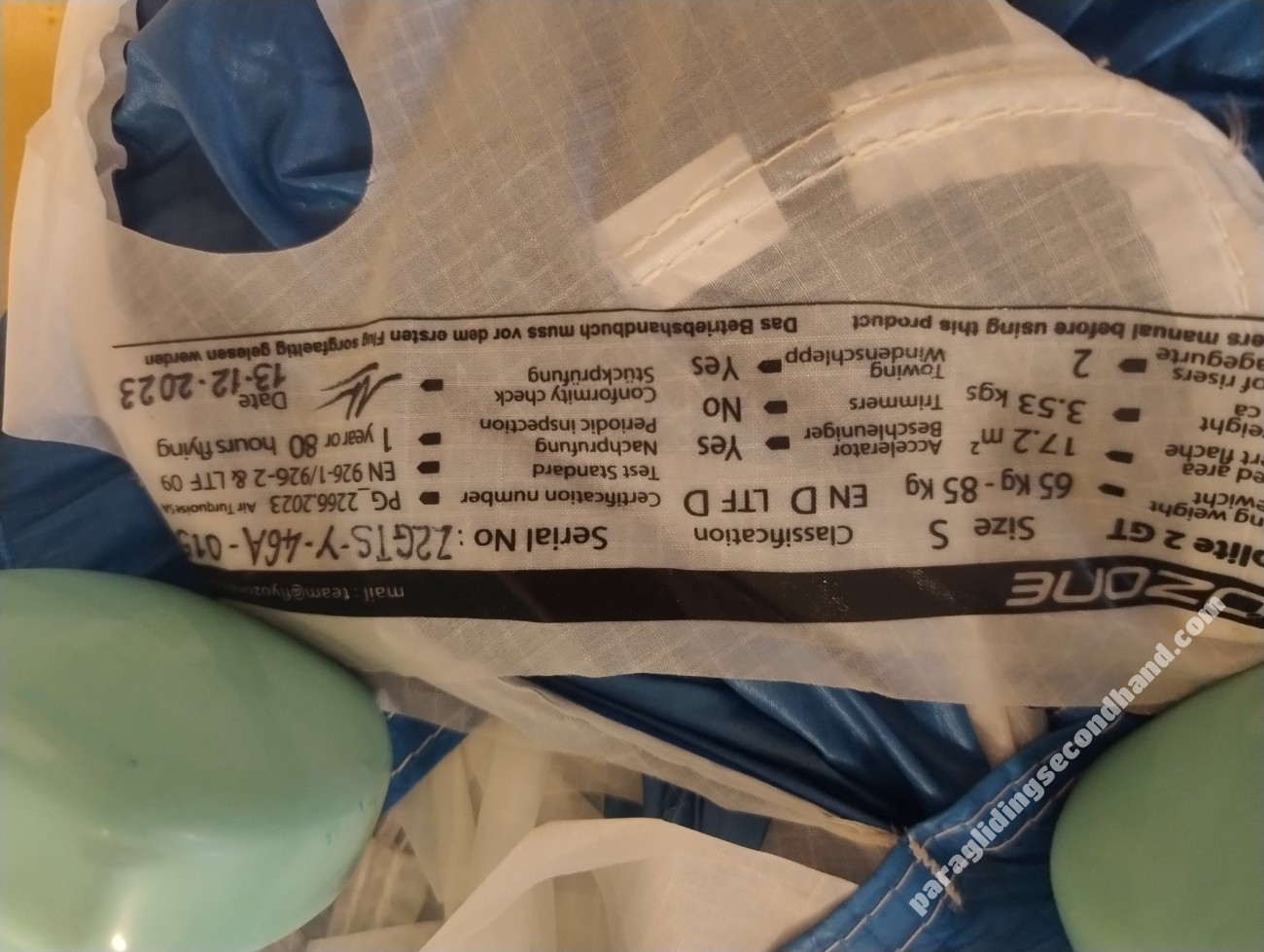 Ozone Zeolite 2 gt, S, 2024, (65-85kg), 270h - Image 5