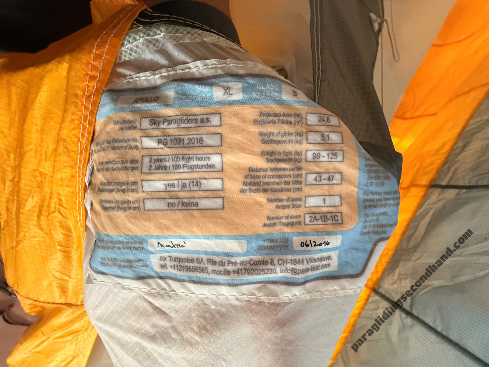 Sky Apollo, XL, 2016, (99-125kg), 100h - Image 3