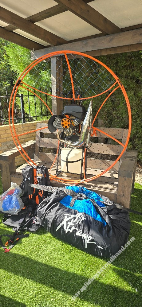 FOR SALE — UNUSED COMPLETE PARAMOTOR PACKAGE Kangook Classic 146 / Cors-Air Black Devil 172.5 / APCO Lift EZ Medium - Image 2