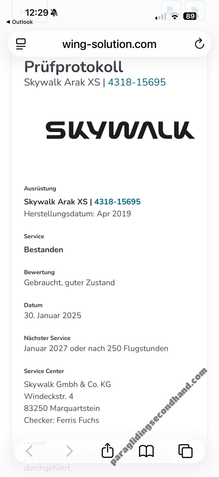 Skywalk Arak, Xs, 2019, (65-90kg), 150h - Image 6