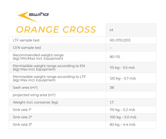 SWING Orange Cross M