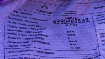 Advance Sigma 9, L, 2020, (90-115kg), 60h