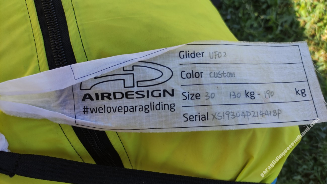 Air Design Ufo 2, Xl, 2022, (130-190kg), 10h - Image 2