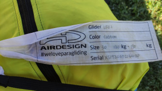 Air Design Ufo 2, Xl, 2022, (130-190kg), 10h