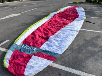 Paragliding Set: Nova ION 7 XS Sangria under warranty + Ventus M Harness + Pentagon 100 Reserve + Helmet + Backpack