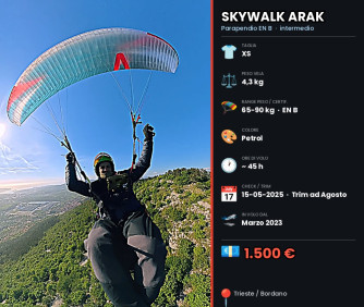 Skywalk Arak, XS, 2023, (65-90kg), 50h
