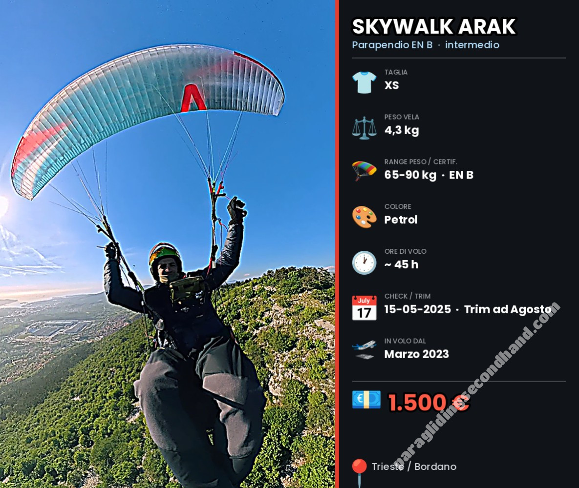 Skywalk Arak, XS, 2023, (65-90kg), 50h - Image 6