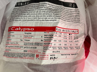 GIN Gliders Calypso, M, 2022, (85-105kg), 50h