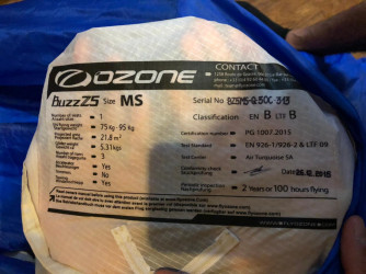 Ozone Buzz Z5, MS, 2015, (75-95kg), 140h