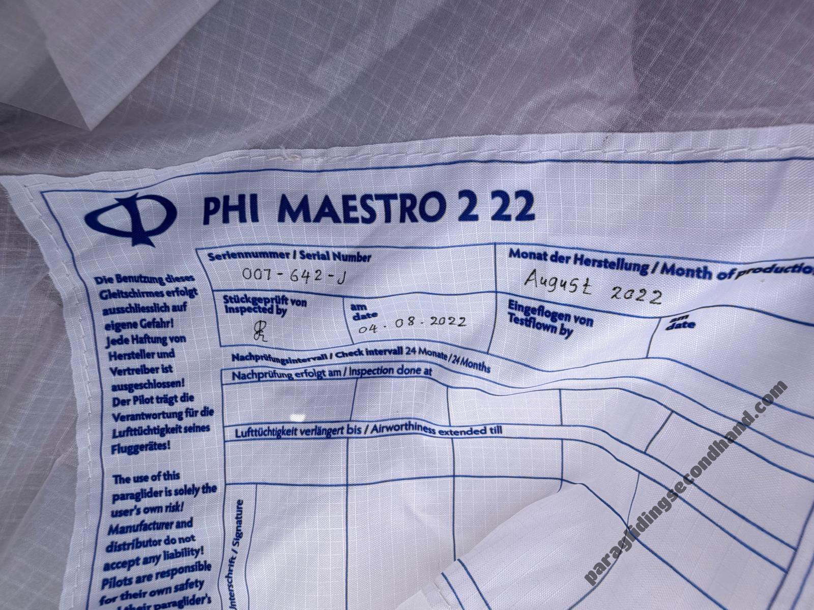 Phi Maestro 2, 22, 2022, (83-108kg), 60h - Image 3