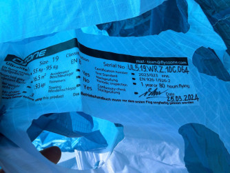 Ozone Ultralight 5, 19, 2023, (55-95kg), 10h